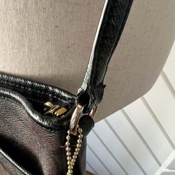 Coach signature black brown crossbody bag coated canvas GUC - Picture 7 of 11
